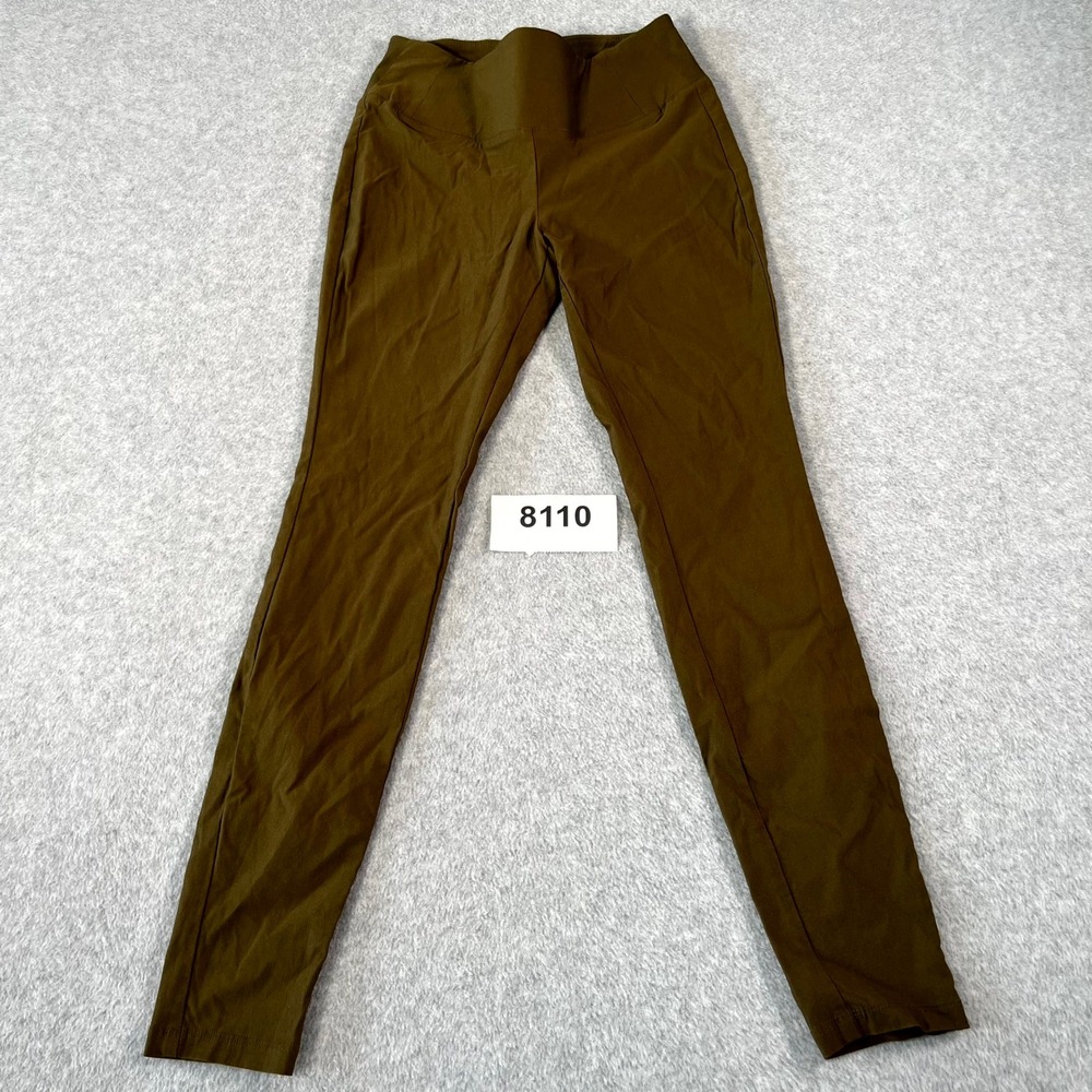 Worthington Ankle Leggings Womens‎ 2 Olive Green Rayon Stretch Skinny Leg Gym